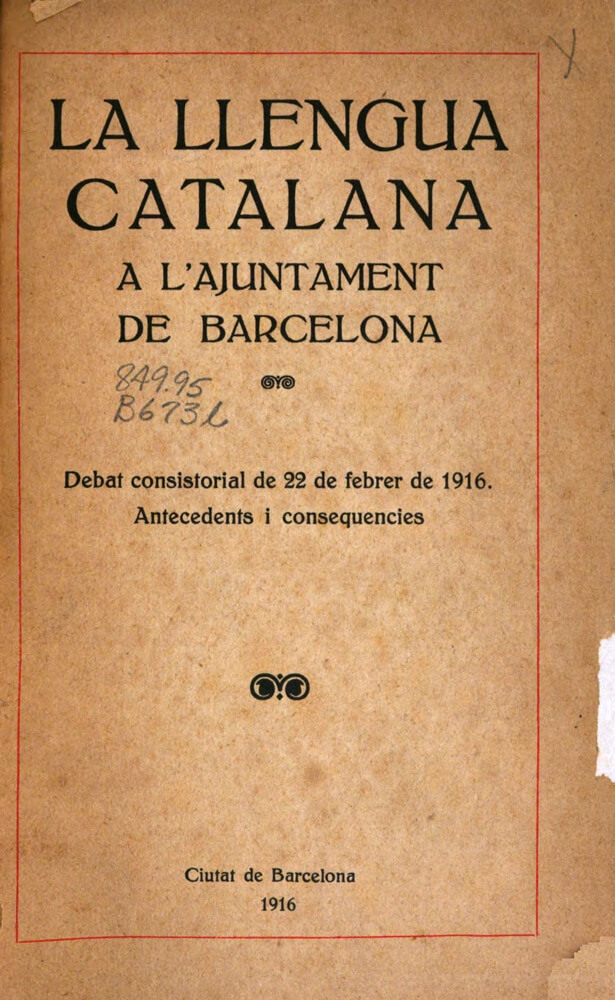 La llengua catalana a l'Ajuntament de Barcelona – Jaume Bofill i Mates 58 llengua catalana jaume bofill mates ajuntament barcelona