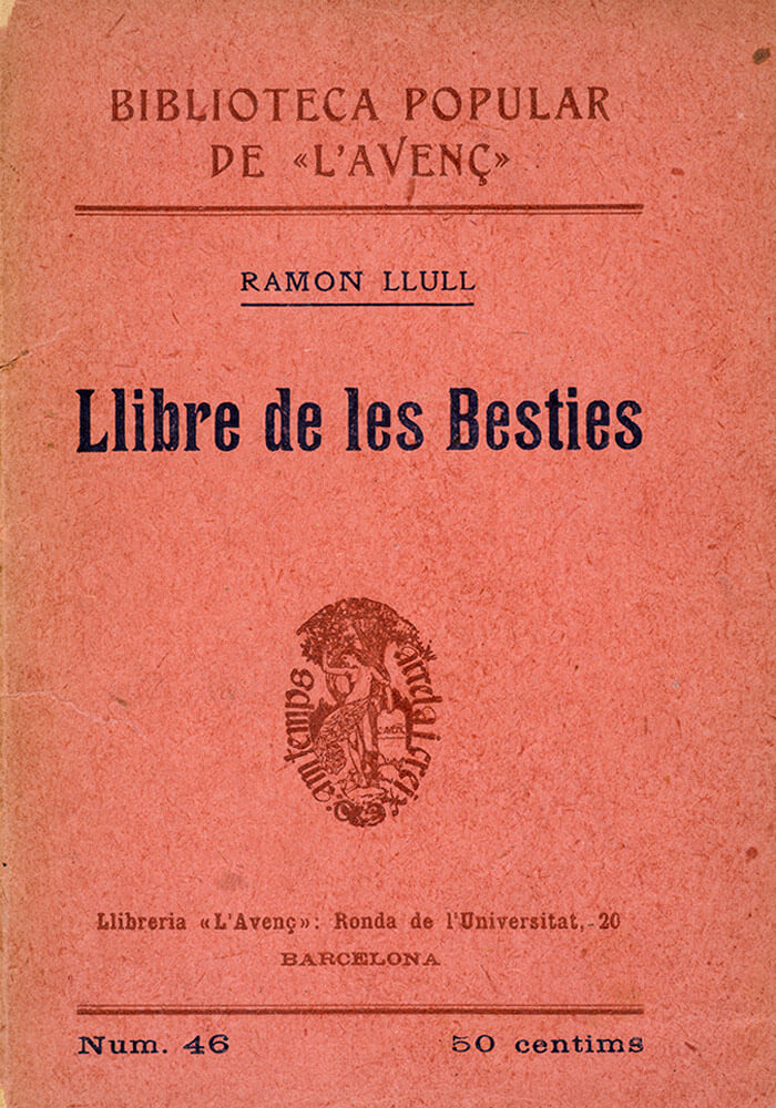 Llibre de les bèsties – Ramon Llull 58 Llibre de les bèsties de Ramon Llull