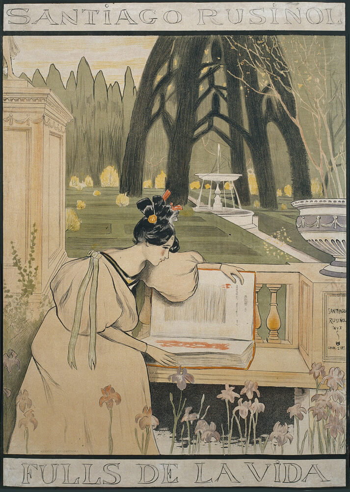 El pati blau – Santiago Rusiñol 58 el pati blau pintor pintura conte millor santiago rusiñol narració català fulls de la vida pintura cartell