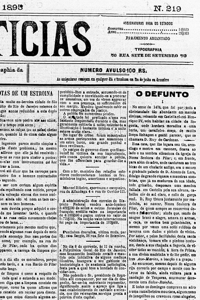 El difunt – Eça de Queiroz 58 el difunt o defunto eça de queiroz queiros conte contos gazeta de noticias 1895