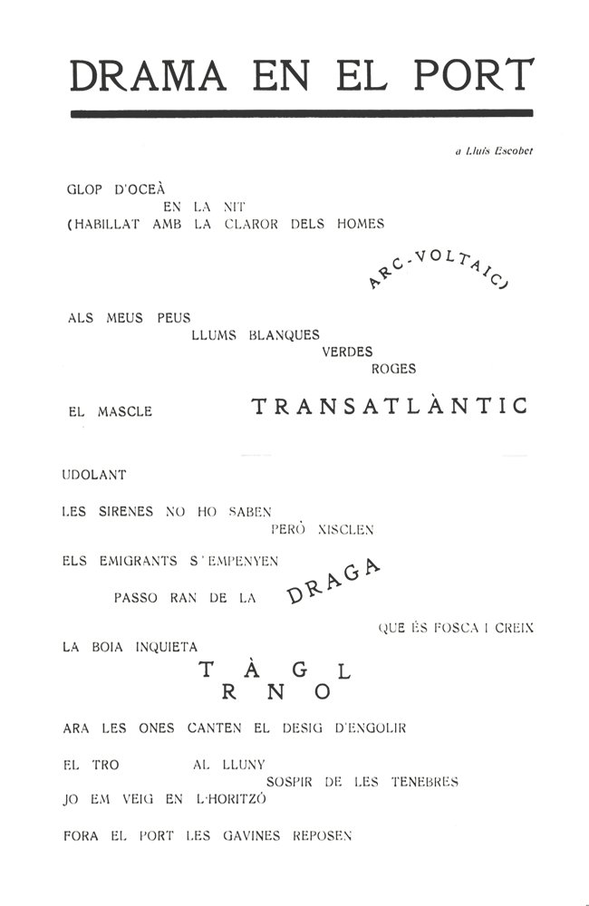 poemes en ondes hertzianes joan salvat papasseit drama en el port